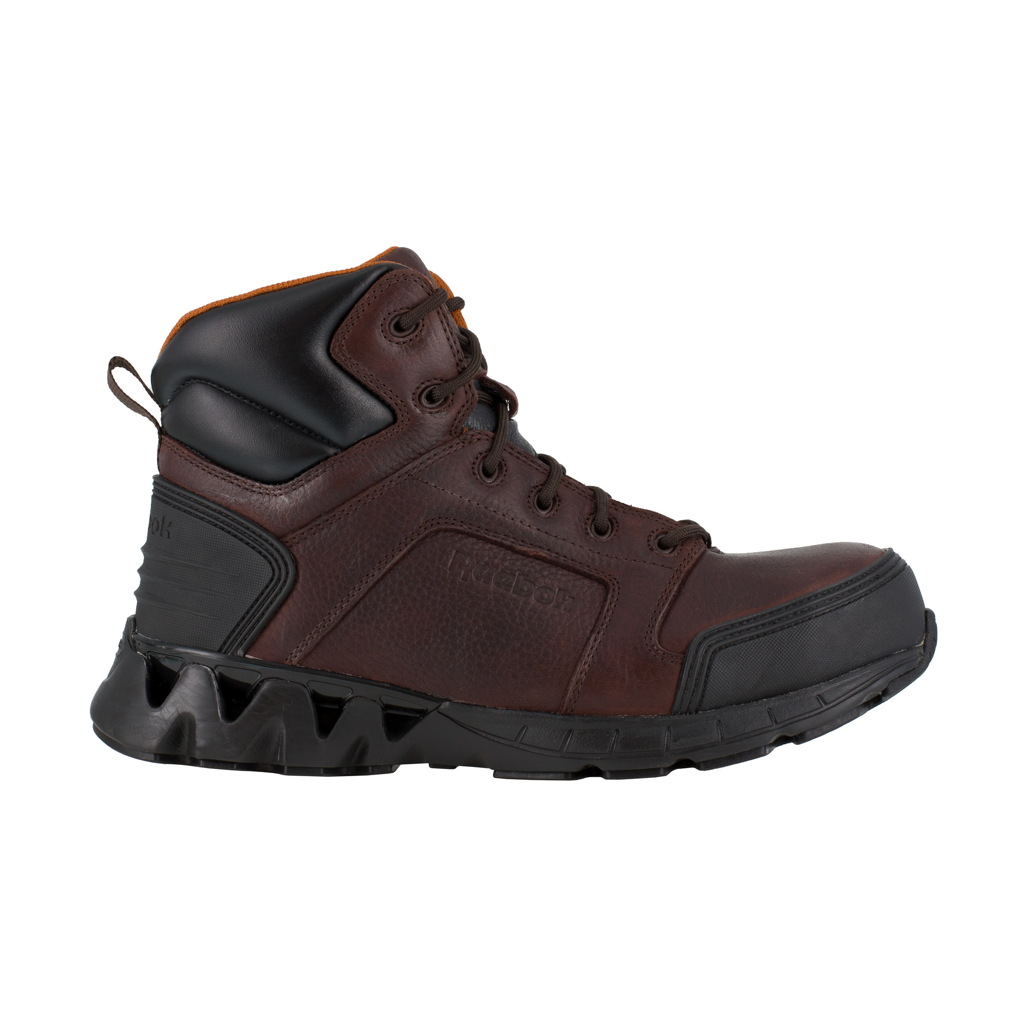 Reebok, 6in. Athletic Work Boot, Size 10, Width Wide, Color Dark Brown, Model# RB7005
